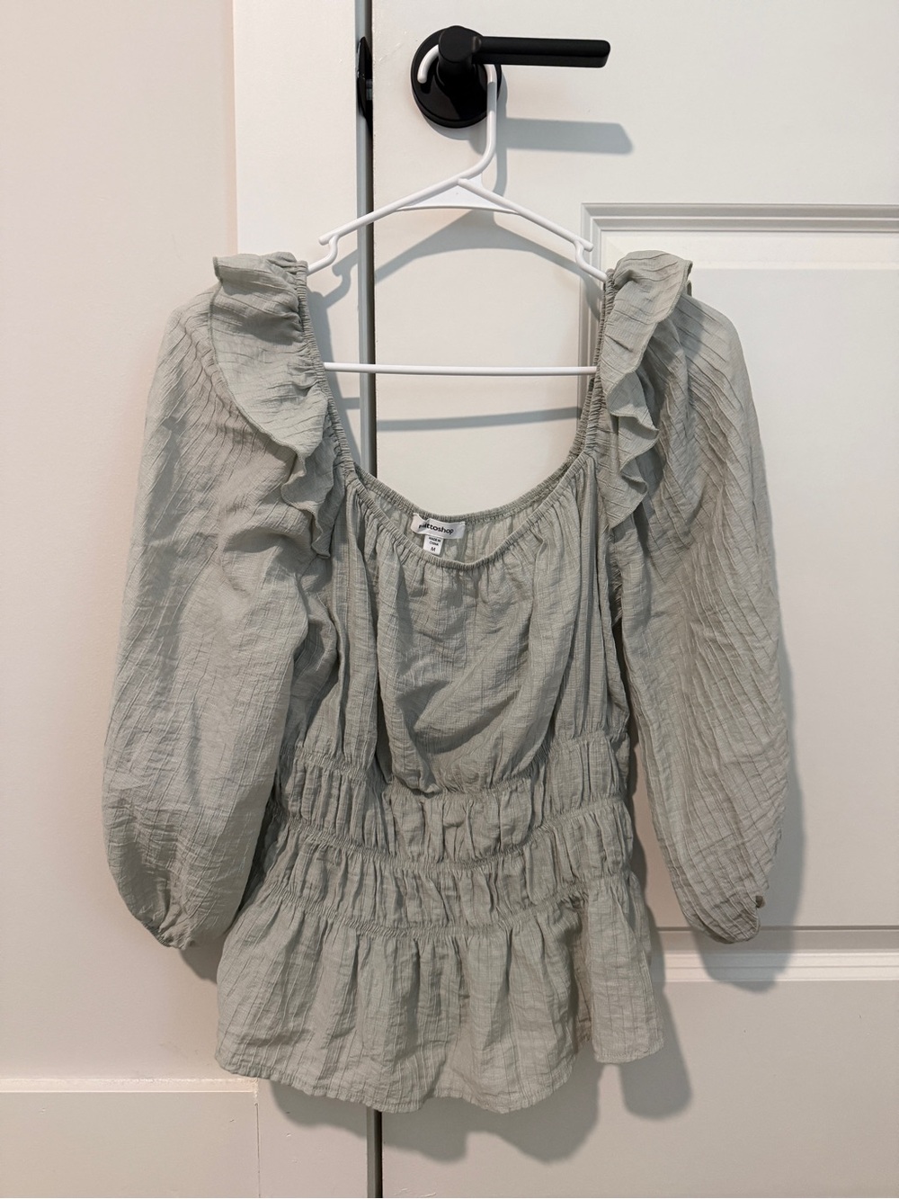 Mittoshop Sage Ruffle-Sleeve Peasant Top